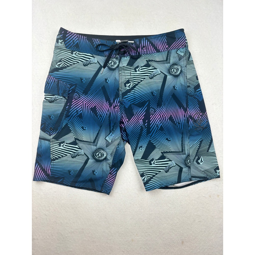 Volcom Board Shorts Mens 32 Geometric Star Print Surf‎ Skate